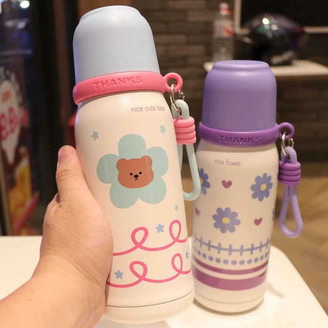 可爱水果保温杯女生高颜值带盖可喝水杯子学生茶水分离上学专用壶