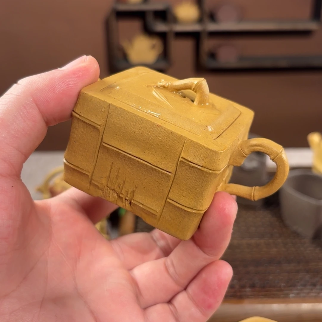 紫砂茶壶四方灵竹（大）