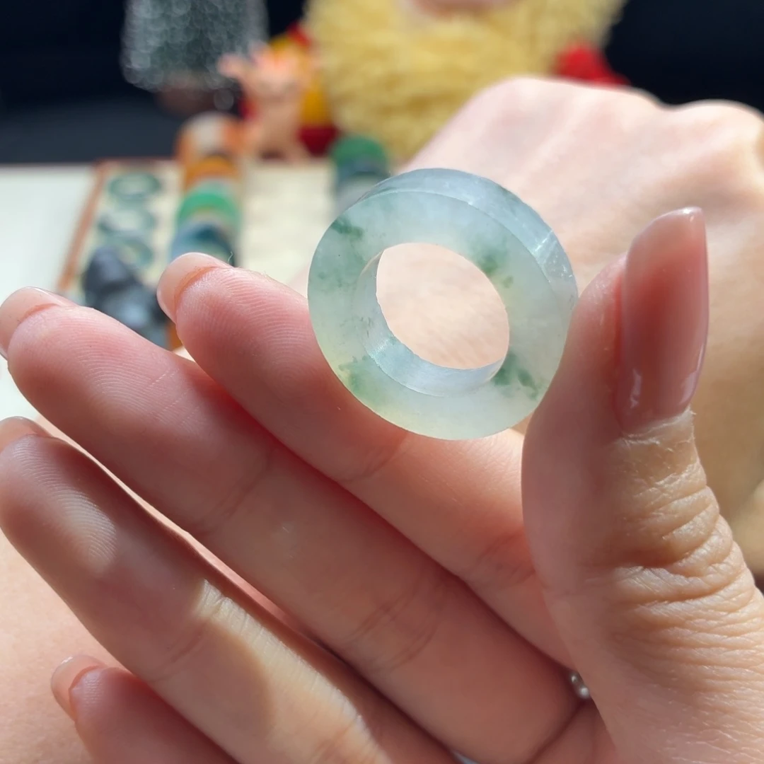 未镶嵌定制翡翠冰绿铃兰9-14#