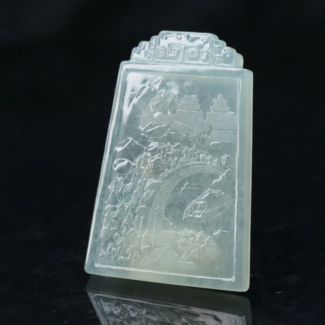 22天然缅甸翡翠A货清明上河图/100277/上海嘉禾拍卖