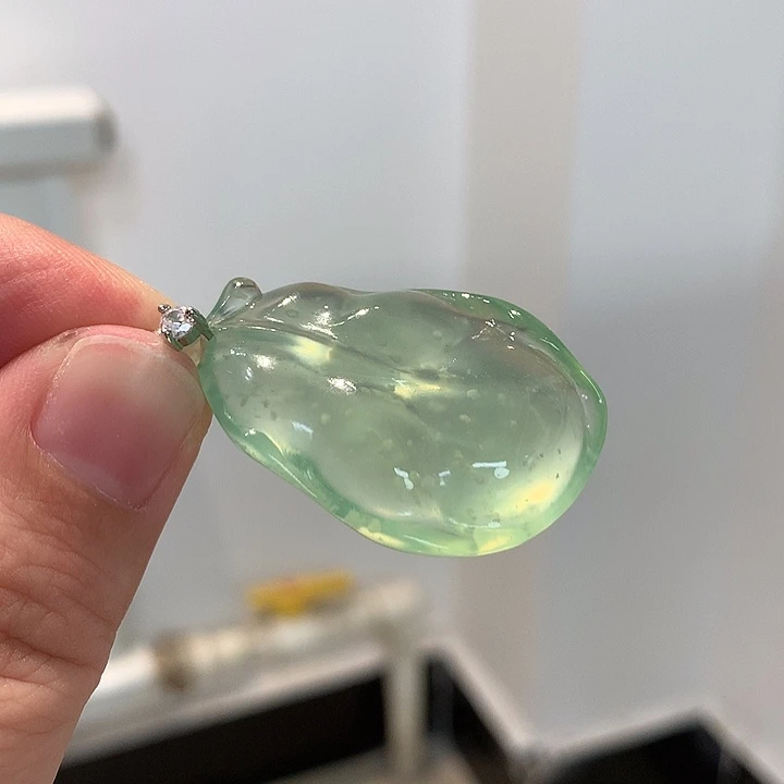 岫玉未镶嵌颈饰【猫家】天然玉石颈饰不带链子