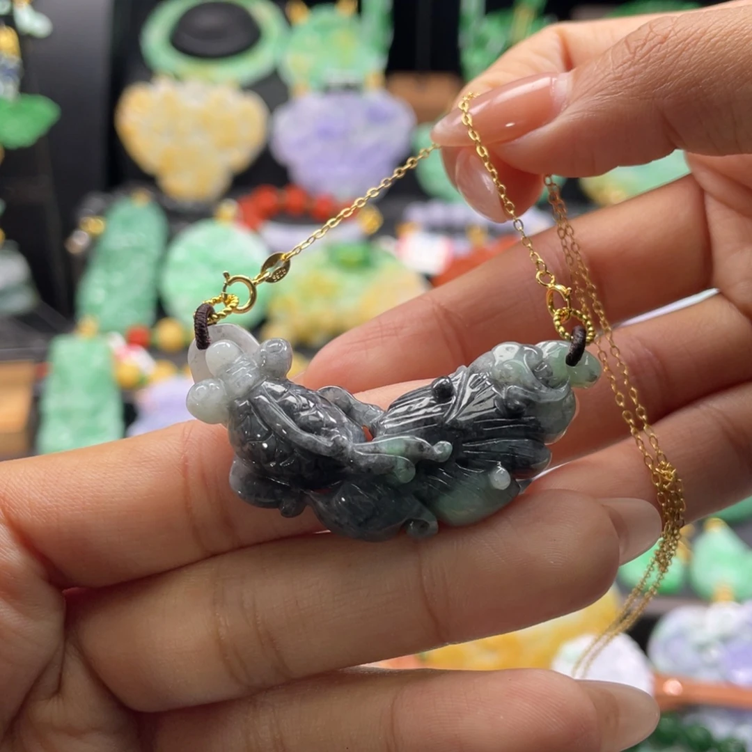 翡翠未镶嵌颈饰代编织