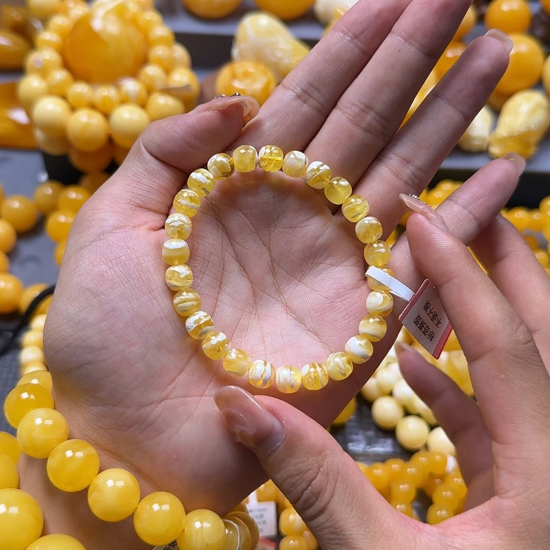 未镶嵌蜜蜡珠宝奇石8mm