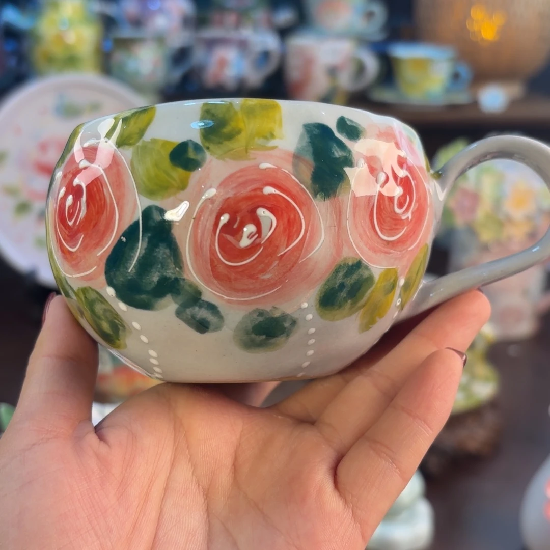 景德镇手绘高温釉下彩陶瓷茶具