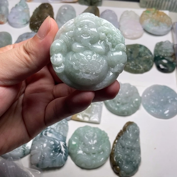 颈饰未镶嵌翡翠财爷35