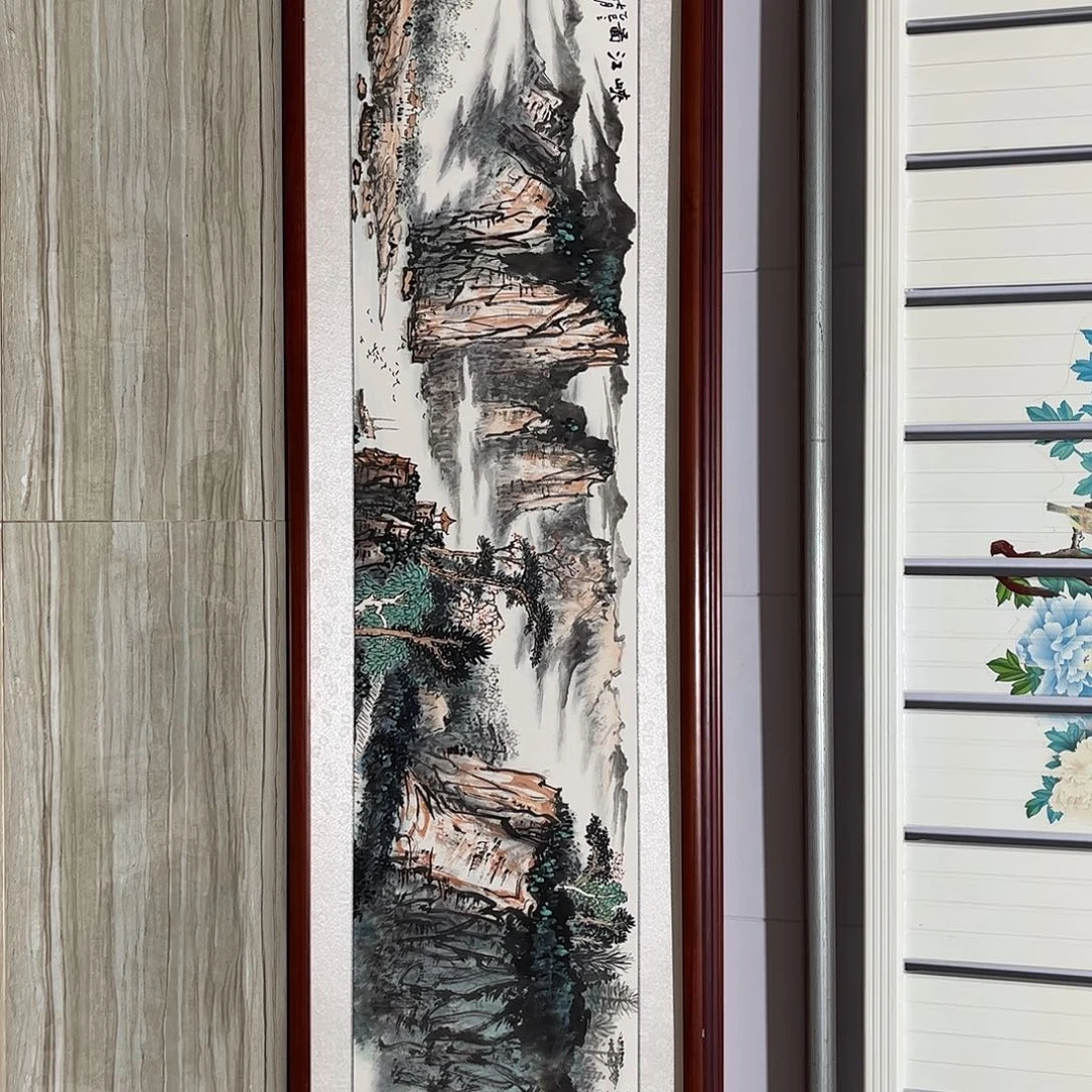 国画书画作品带框163×48