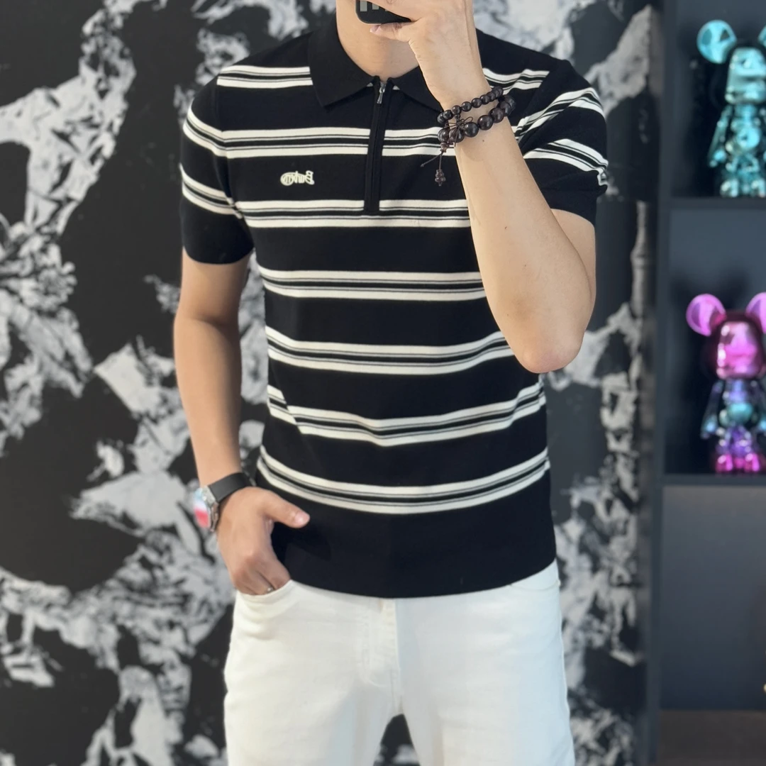 小雨男装｜65120秋冬新品拉链翻领桑蚕丝混纺轻奢针织衫H