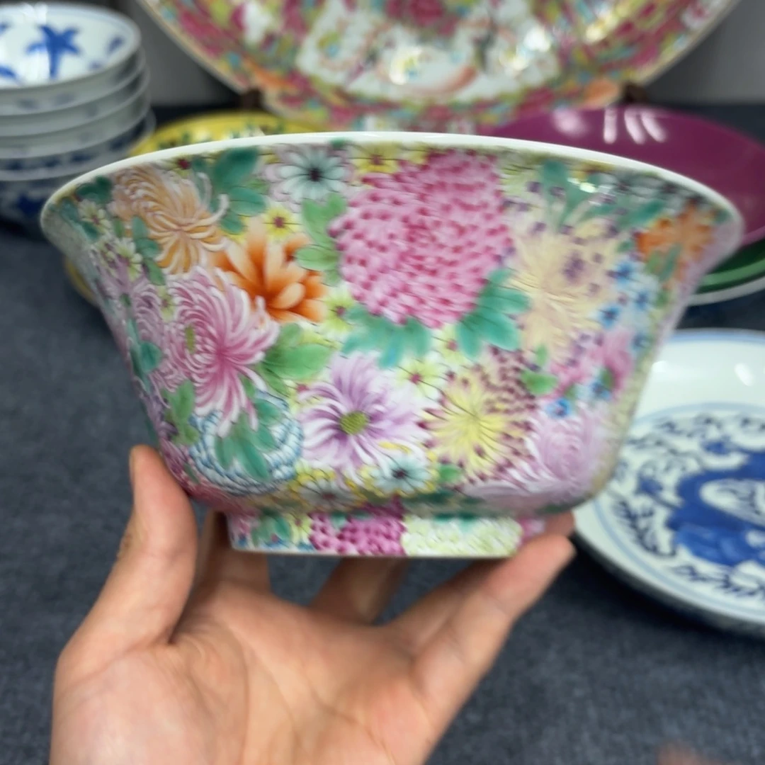 人***.摆件陶瓷器工艺品摆件粉彩