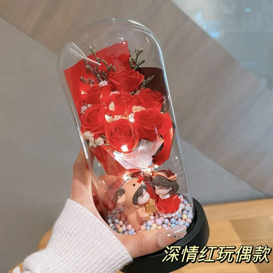 38三八妇女节女神生日礼物母亲送妈妈送给实用的玫瑰花花束永生花