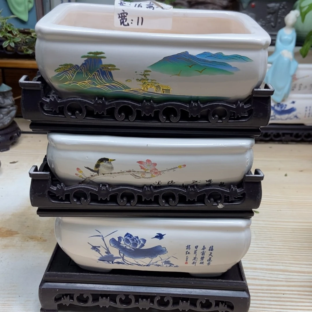 瓷片陶瓷花盆陶瓷艺术