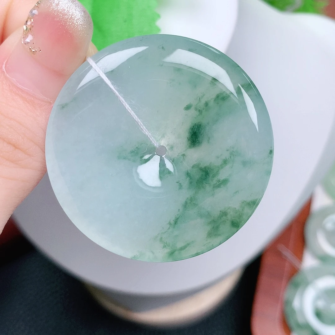 翡翠未镶嵌颈饰平安39.7-5.6