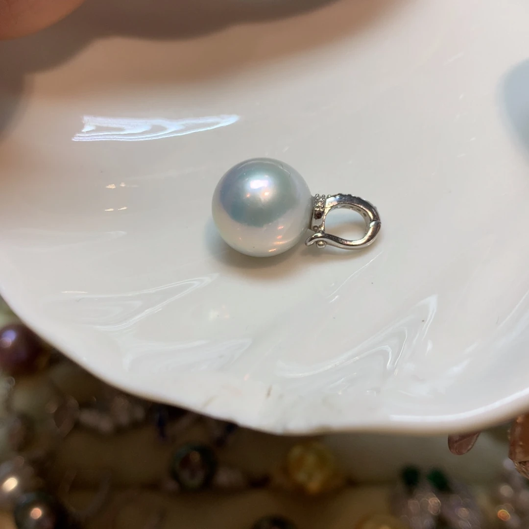 淡水珍珠颈饰银S925镶嵌