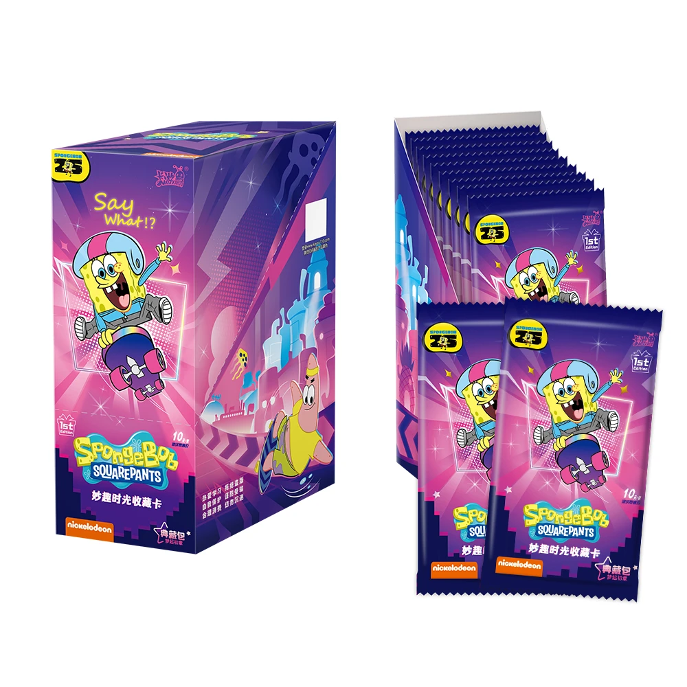 【玩法】卡游海绵宝宝典藏包FE版梦起初章卡牌妙趣时光收藏卡代拆