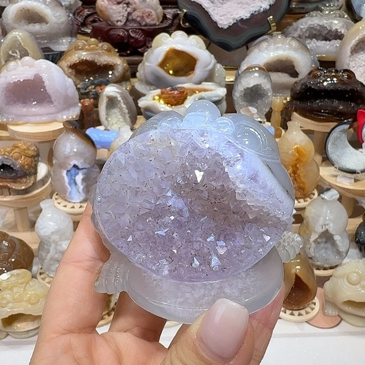 玛瑙/玉髓未镶嵌金蟾