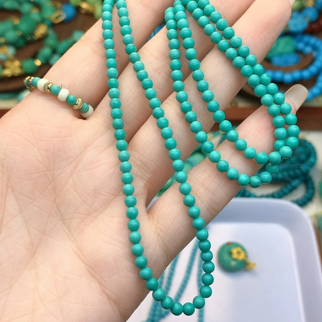 新***练锆石铁合金绿小米链