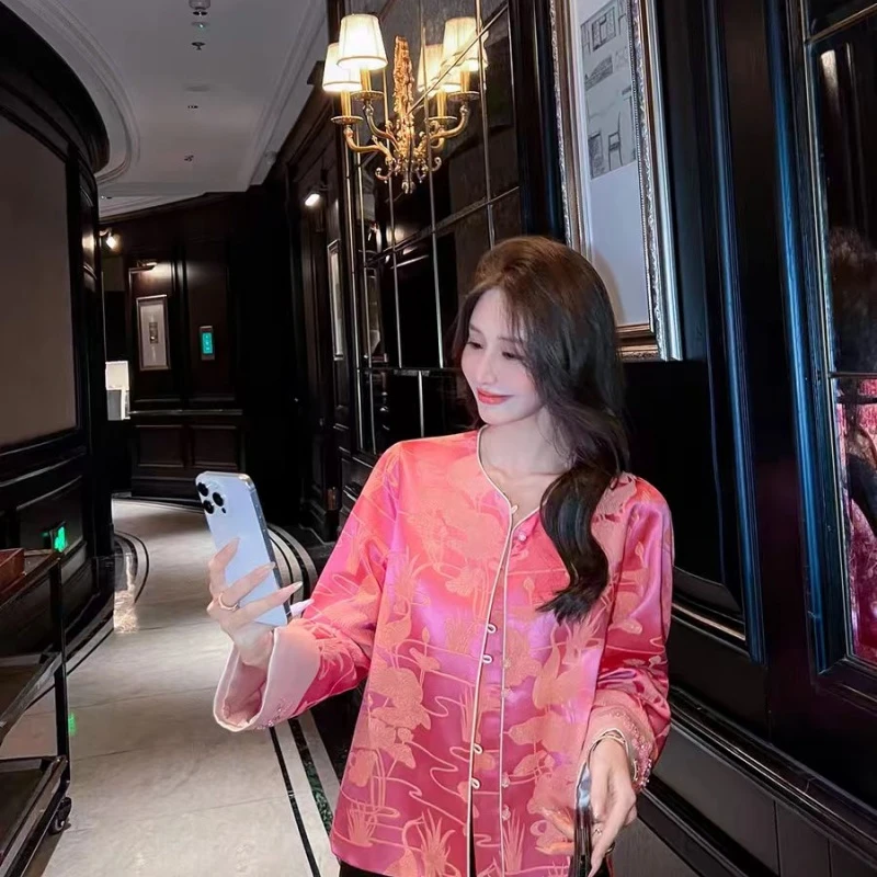 【桃之夭夭】2025新款新中式气质百搭单款外套重工刺绣