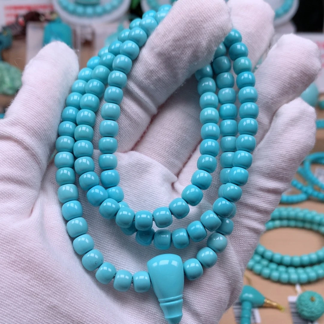 绿松石未镶嵌珠宝奇石6.5mm