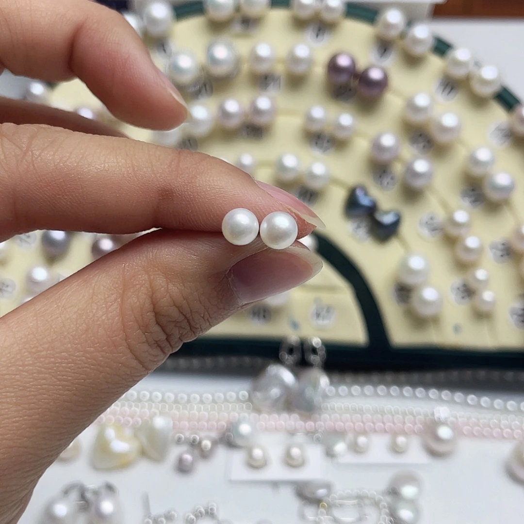 綪***緣耳饰淡水珍珠银S925镶嵌