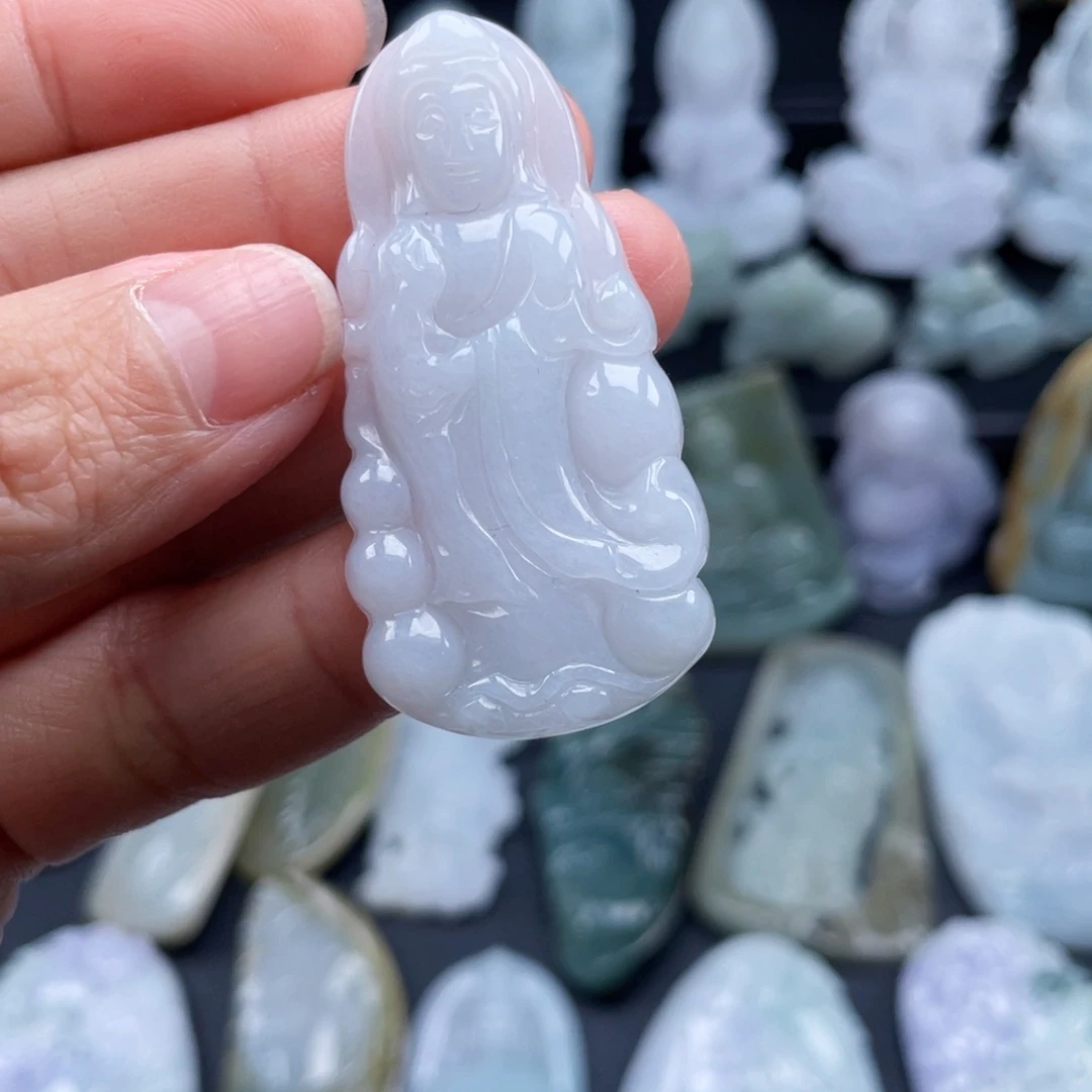 翡翠未镶嵌颈饰缅甸翡翠A货挂件