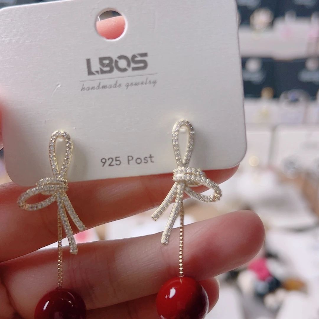 琉璃纯铜合金耳环的