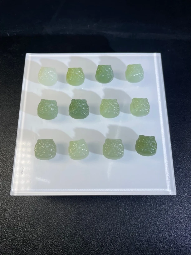 和田玉晴水通孔醒狮百搭串珠搭配