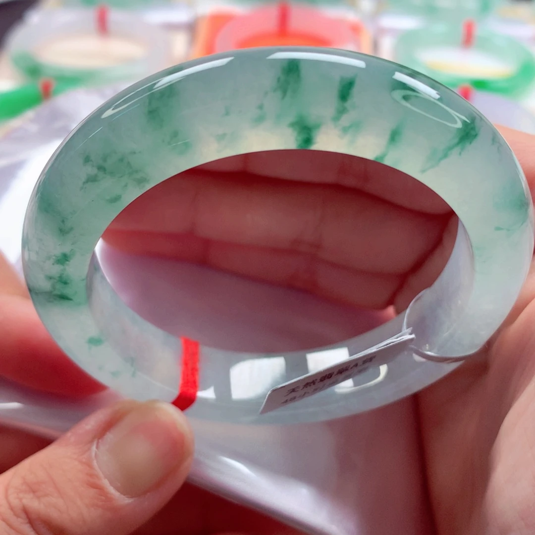 翡翠手镯未镶嵌师妹兰花段家玉毕业（4号）