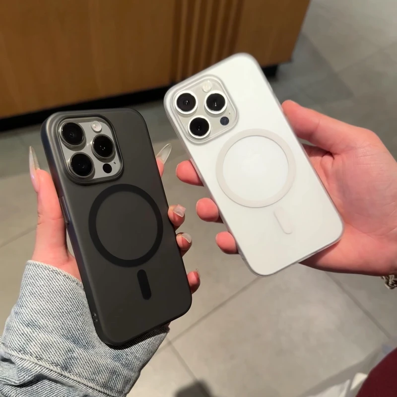 肤感磨砂磁吸适用苹果16/15Promax手机壳iPhone14/13男12女11简约