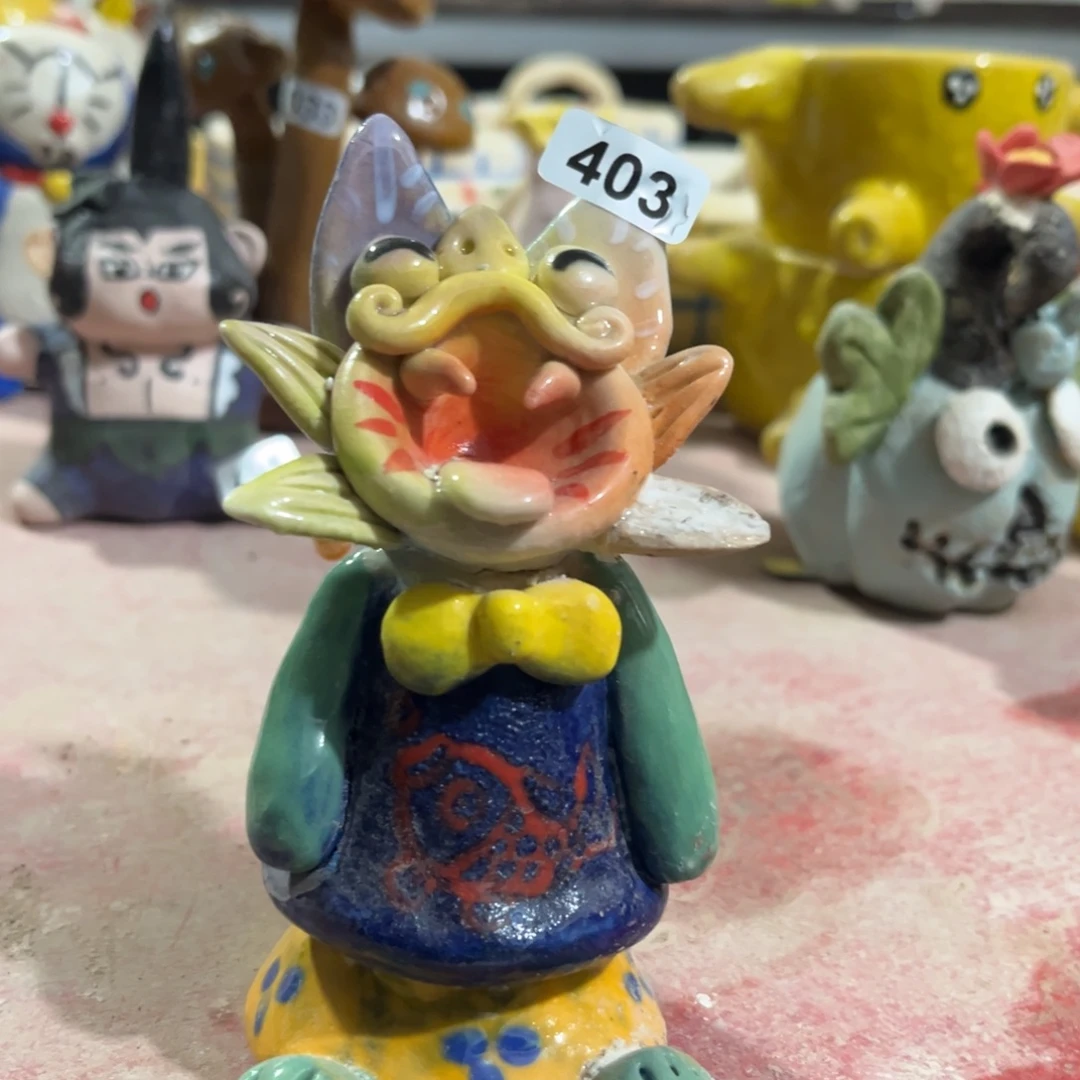 摆件纯手工抽象陶瓷摆件微瑕403