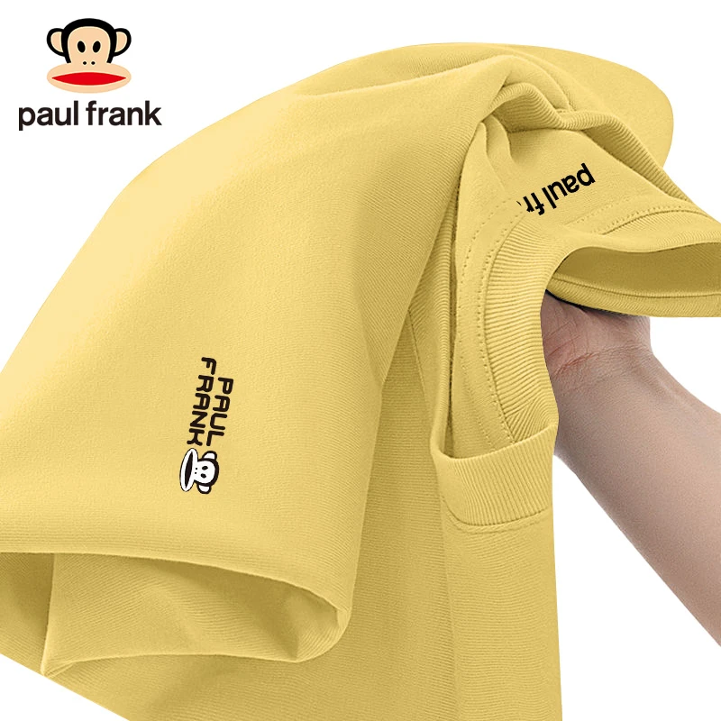 PaulFrank/大嘴猴潮牌简约全棉短袖t恤男夏季亲肤透气圆领上衣服