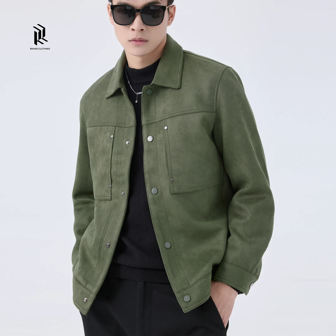 【RHETT KELLEY】非黑即白秋冬款时尚休闲翻领纯色复古夹克男款外套