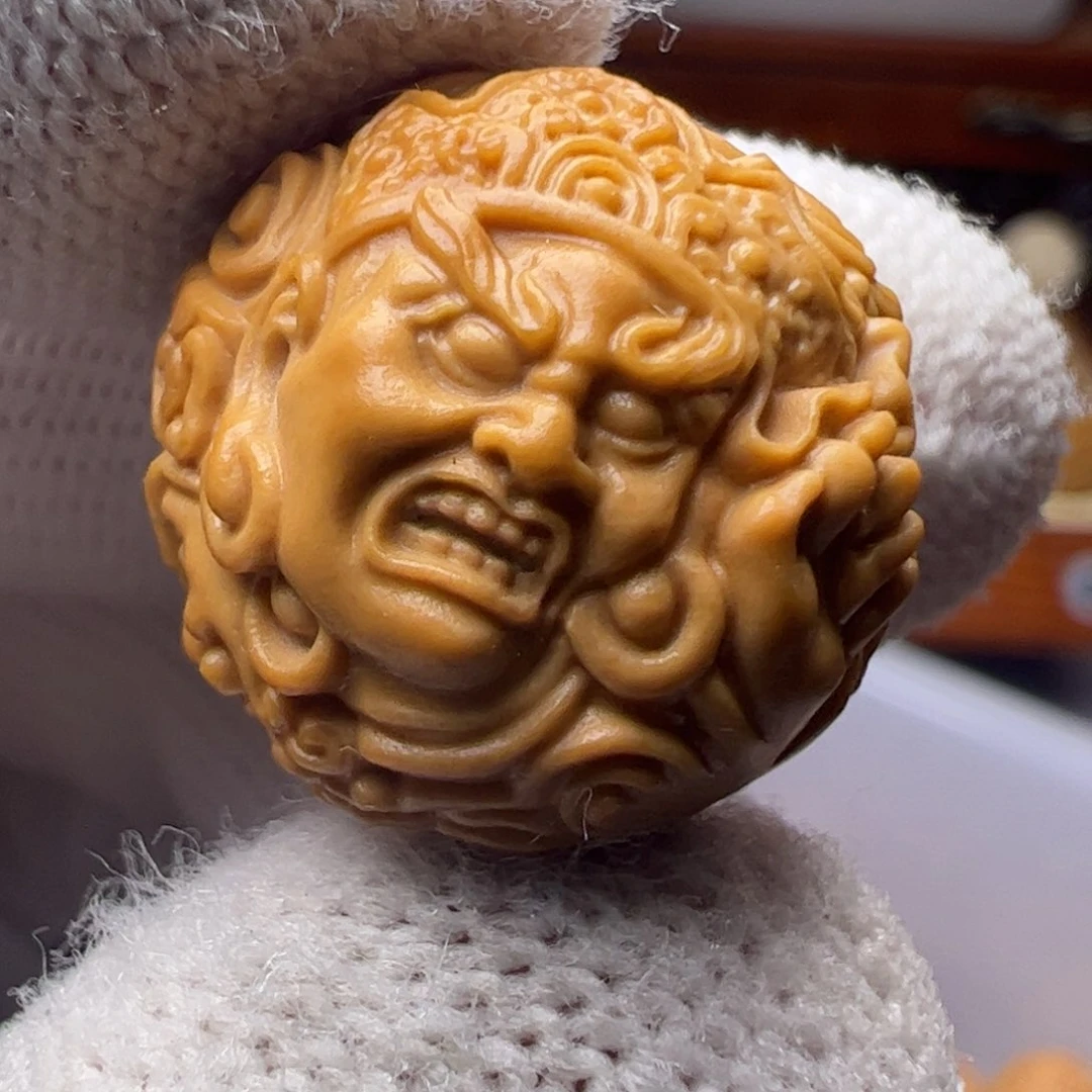 猴头核桃吊坠精工四大天王18