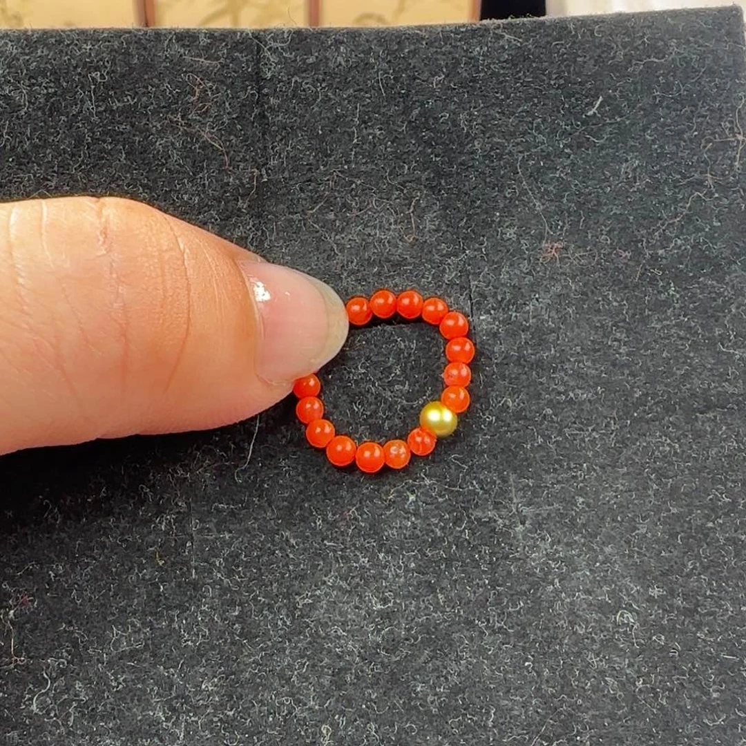 南红玛瑙未镶嵌手链