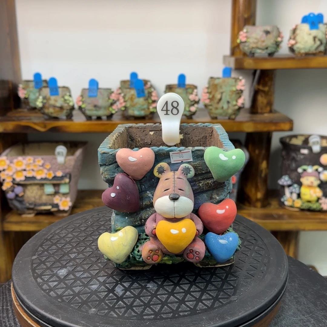 本默花器麦饭石花盆