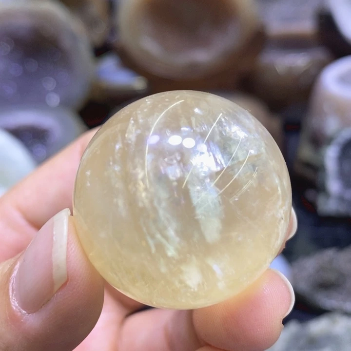 未镶嵌珠宝半成品水晶小黄球