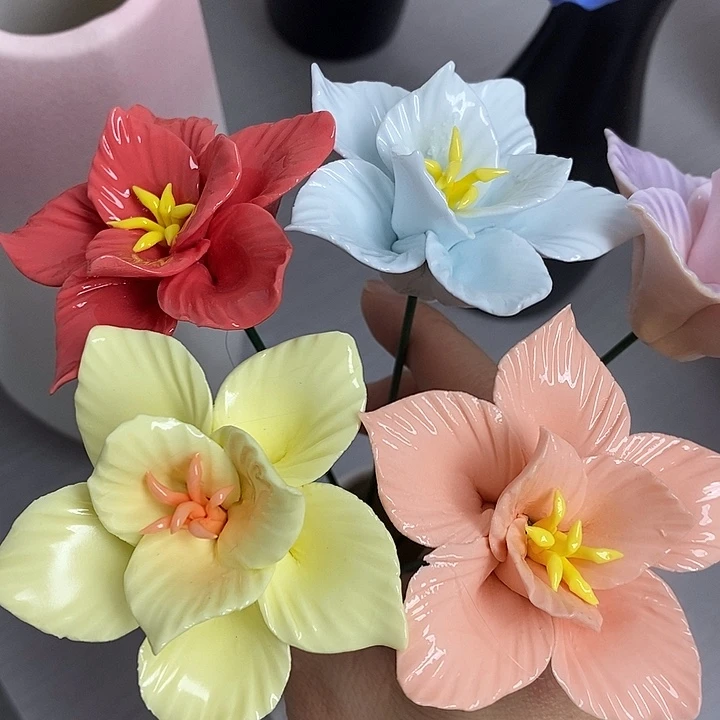 陶瓷陶瓷材料加工4朵
