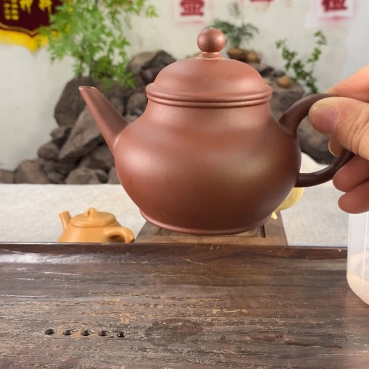 紫砂茶壶红皮龙芭乐水平160左右的容量半手制作