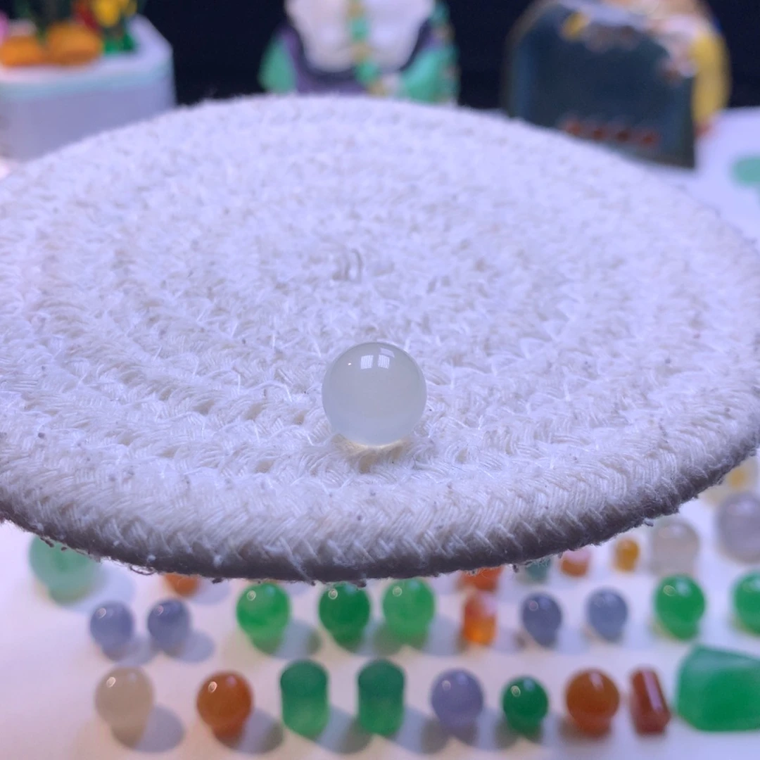 翡翠未镶嵌手链10.37雪梨黄圆珠