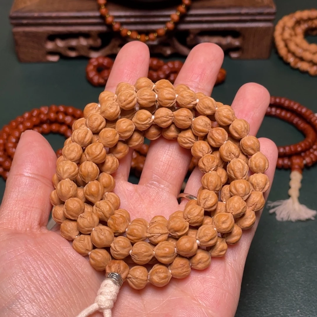 吊坠柏香籽/百香籽莲花孤品长串