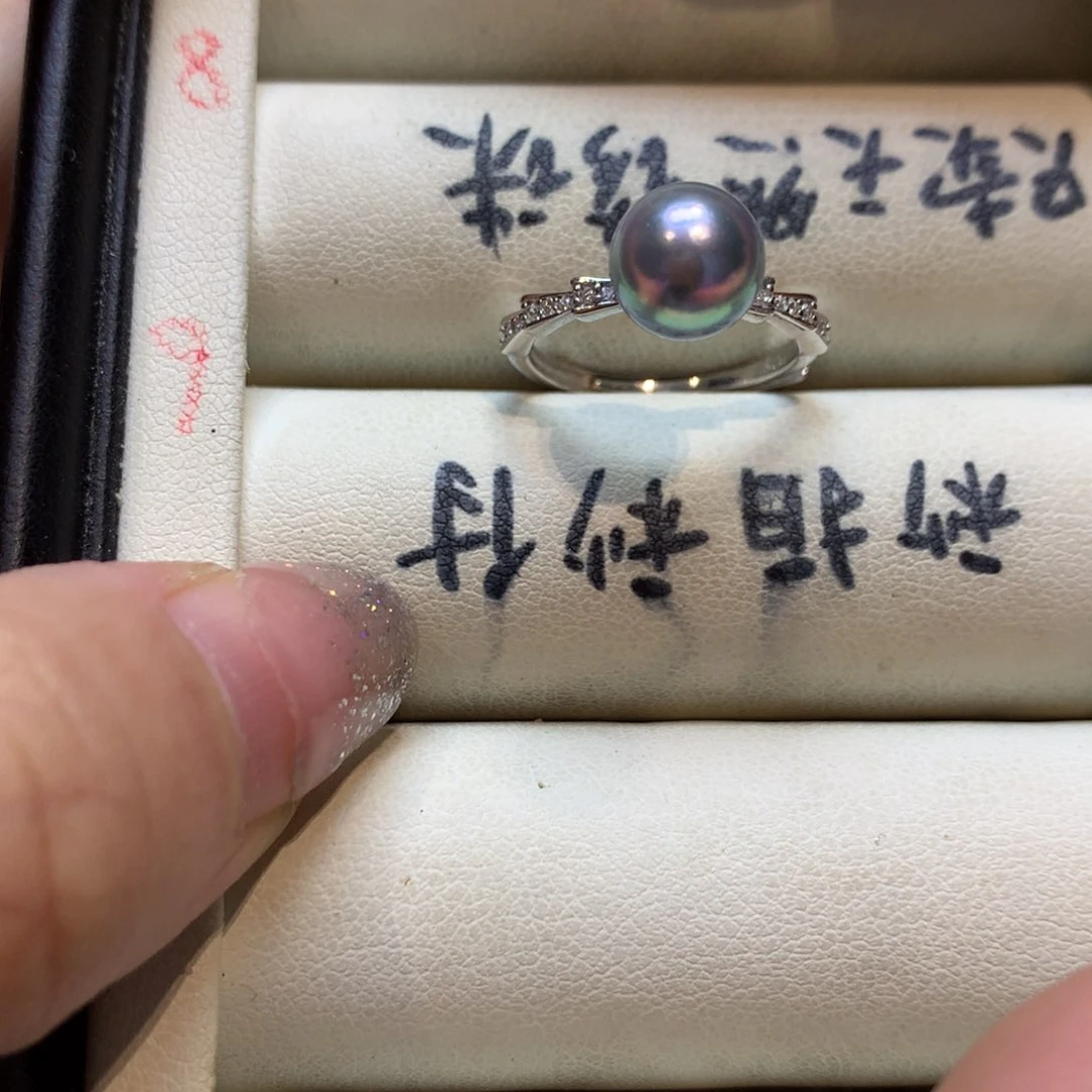 海水珍珠戒指银S925镶嵌