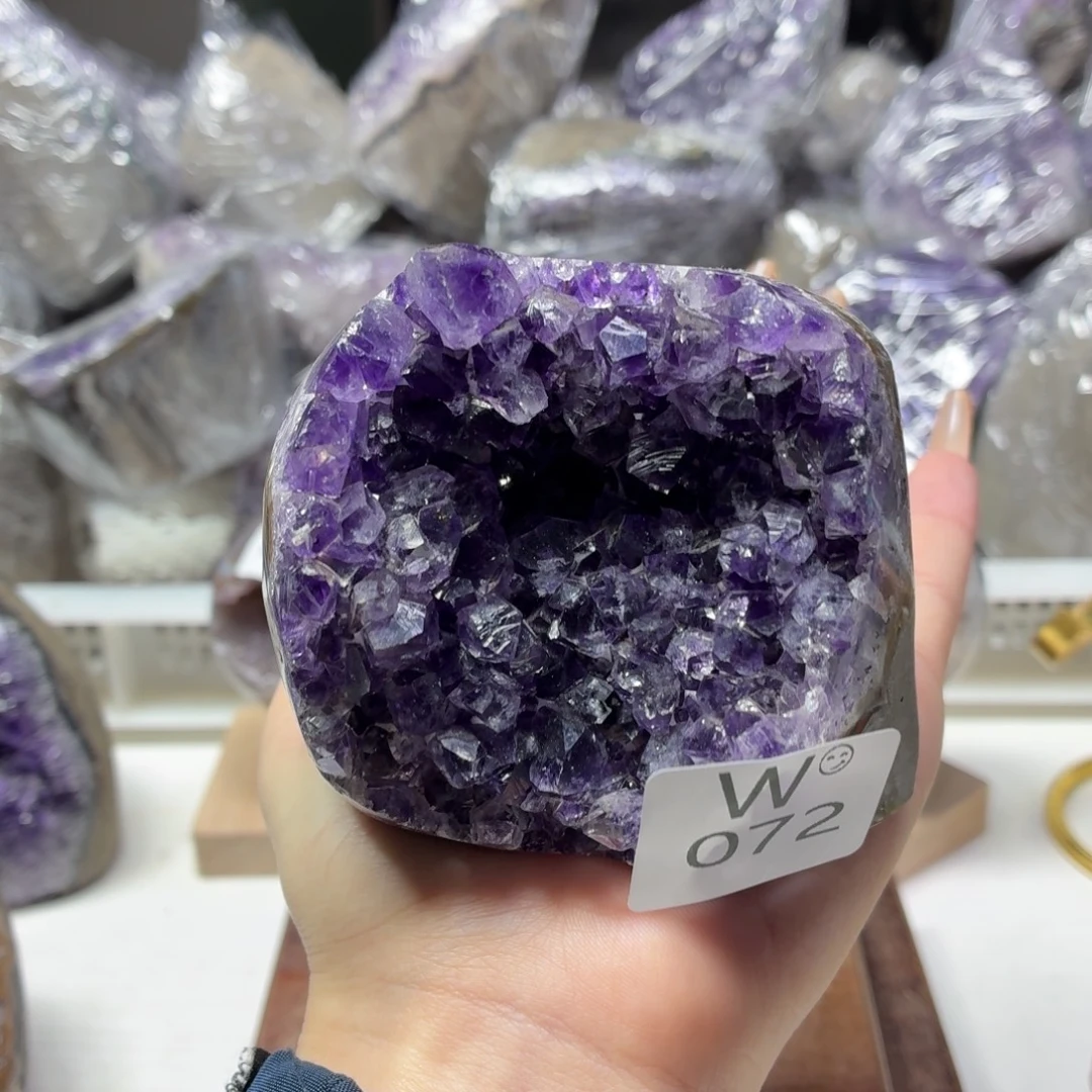 紫晶未镶嵌摆件紫水晶