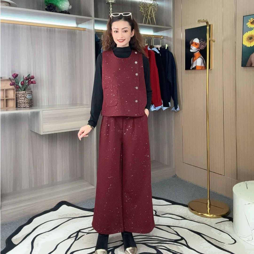 时尚网红洋气高腰冬季8831新款三件套