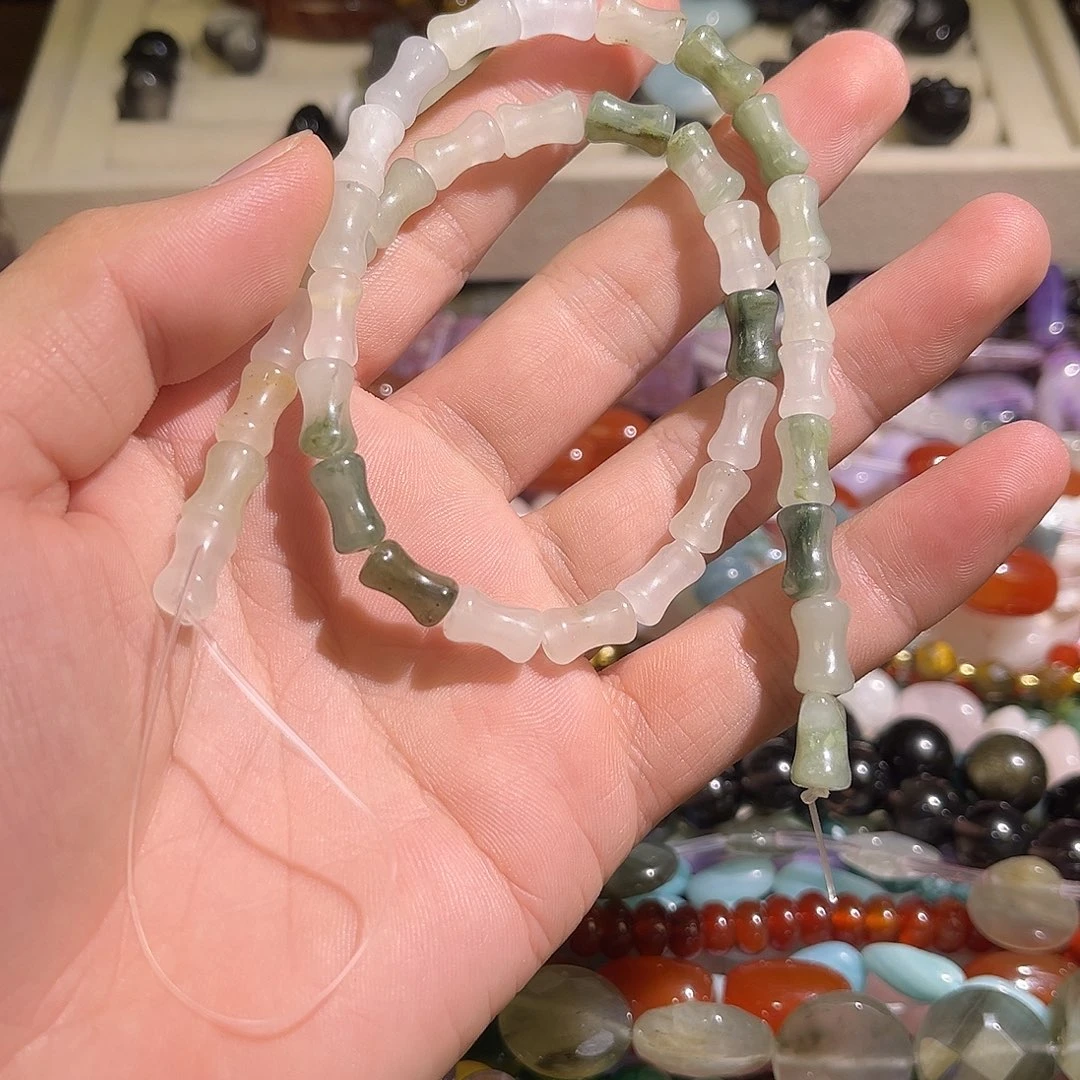 玛瑙/玉髓未镶嵌珠宝半成品天山玉竹翠*2