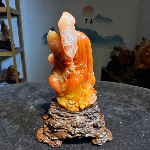 寿山石田黄石苏绣文玩摆件奇石手把件石雕工艺品入门玄关家居收藏