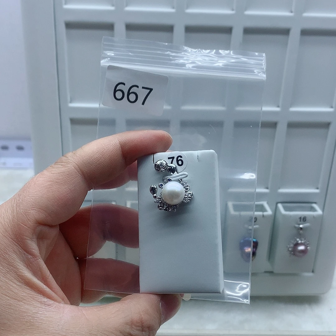 合金吊坠(不含链)淡水珍珠