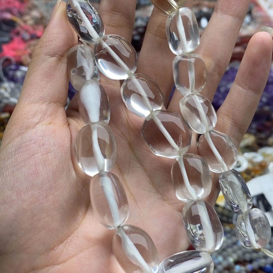 玛瑙/玉髓未镶嵌珠宝半成品一个纯天然白水晶冰糖13+