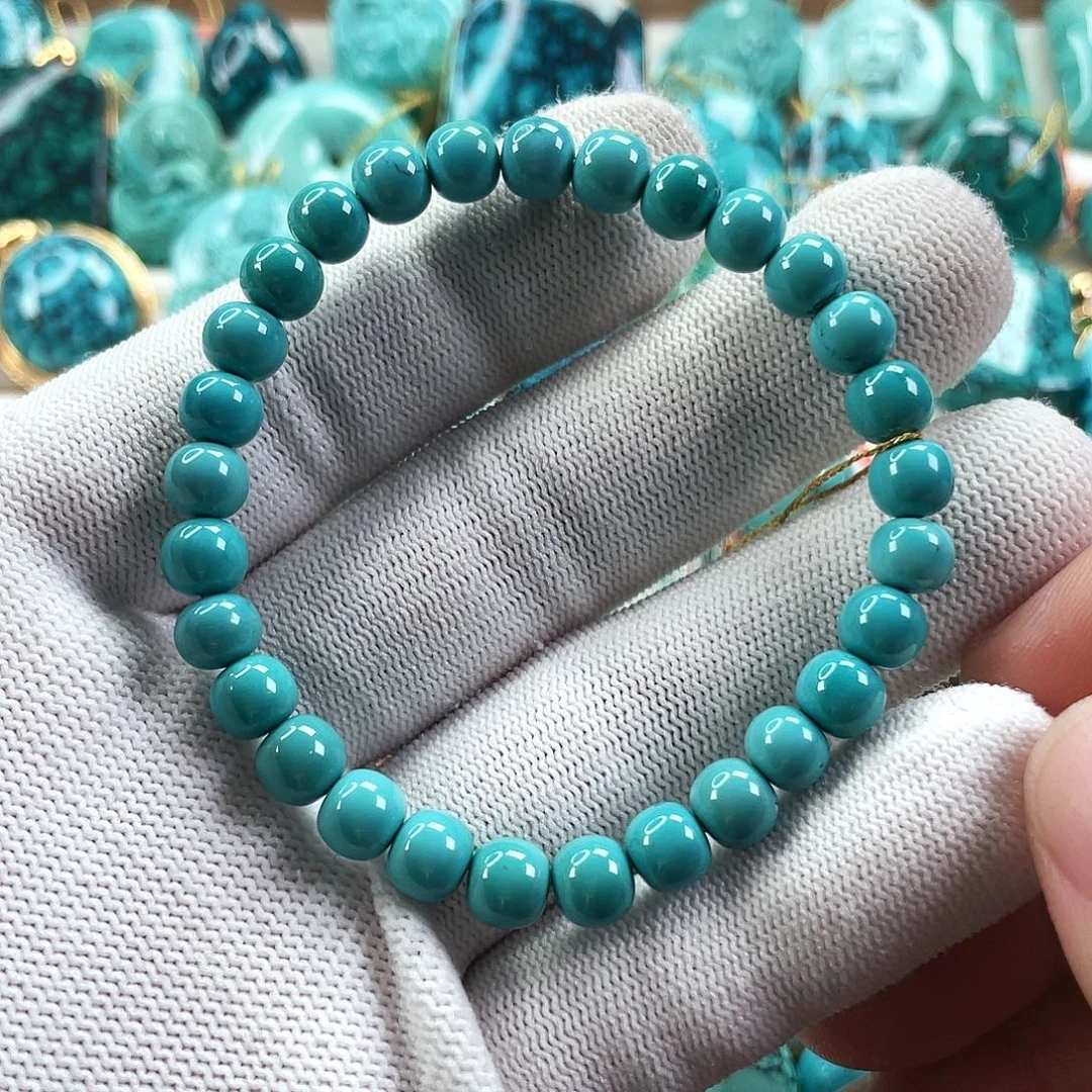 绿松石未镶嵌车挂尺寸6.8