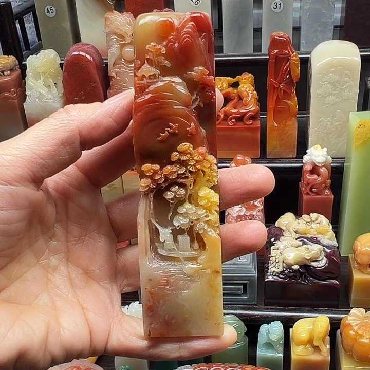 寿山石印石寿山石手工雕刻