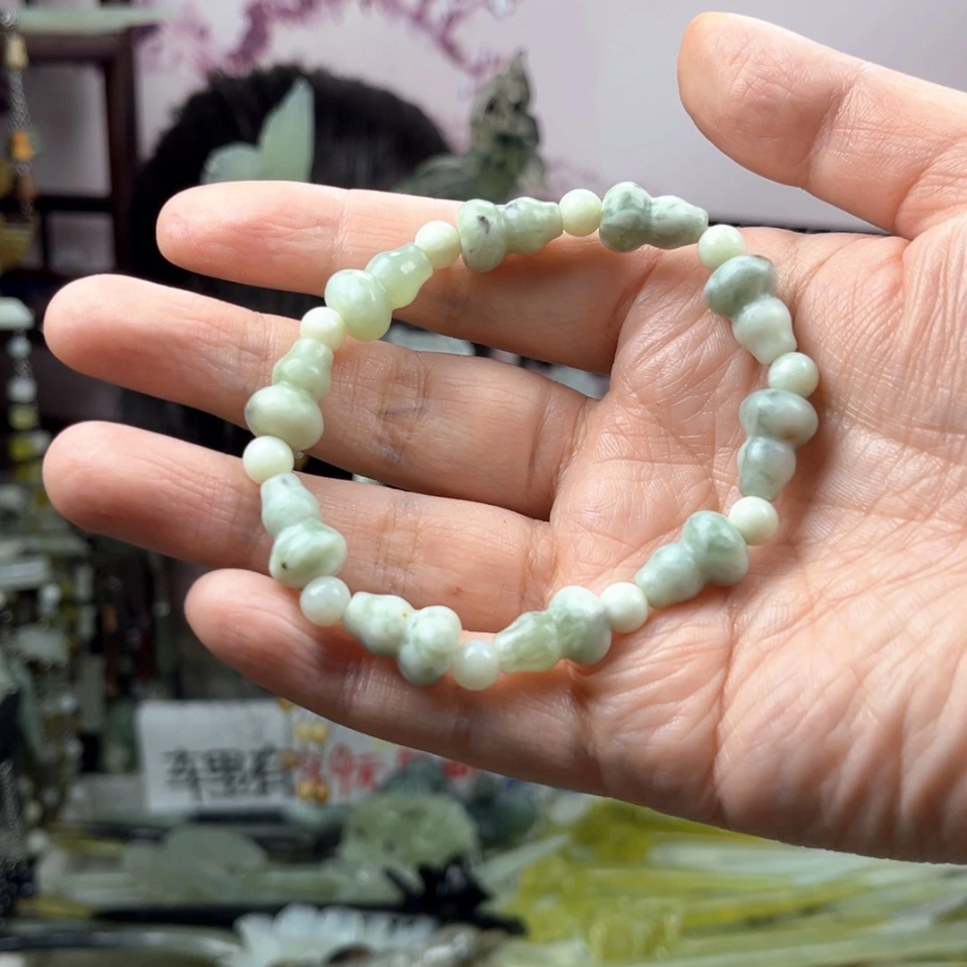 岫玉未镶嵌发饰岫玉手串