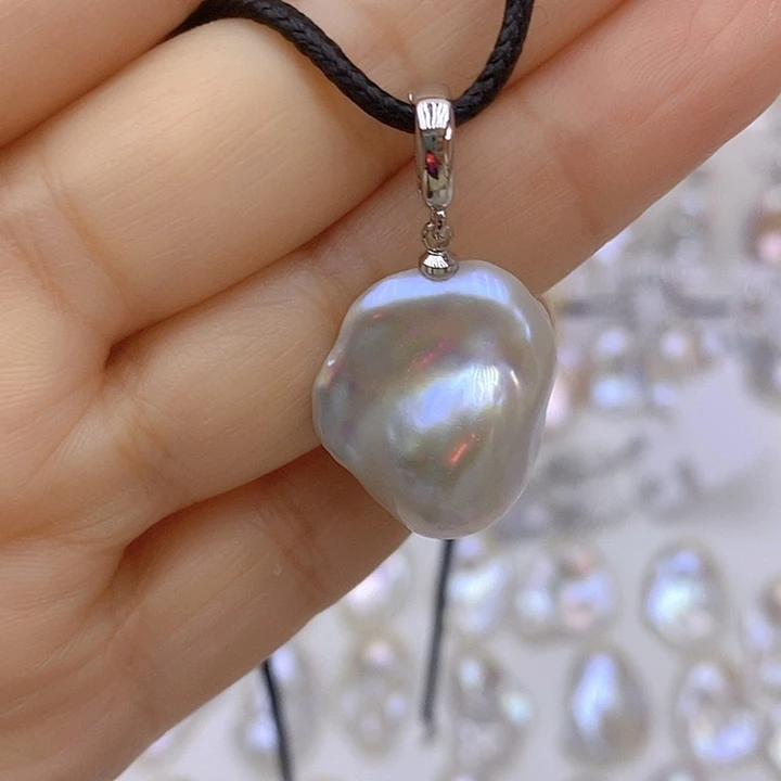 淡水珍珠颈饰银S925镶嵌