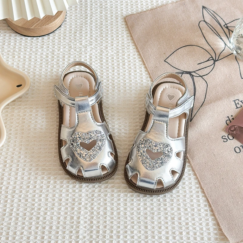 女童公主鞋2025夏季新款宝宝软底包头凉鞋小女孩时尚百搭学步鞋潮